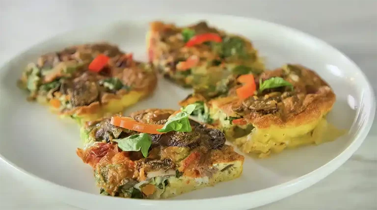 Air fryer mushroom frittata