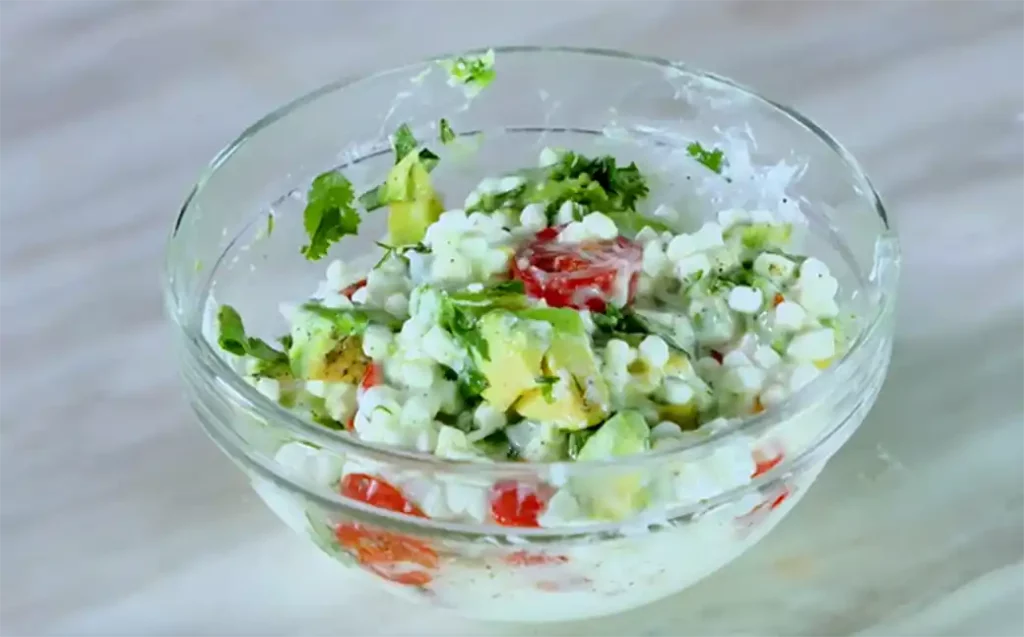 cottage cheese and avocado bowl snack